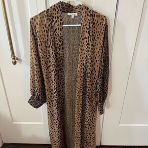 Good American Cheetah Print Duster